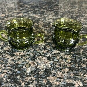 VINTAGE KING CROWN CREAMER AND SUGAR